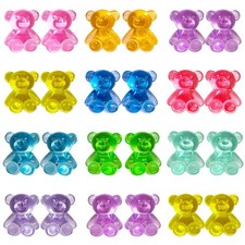 HAPTIME 240 Pcs Valentines Bears, Mini Resin Animals, 0.7 inches, Multicolor