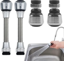4 PACK Faucet Extender Tubes Flexible 360 Degrees Faucet Extension Sprayer for