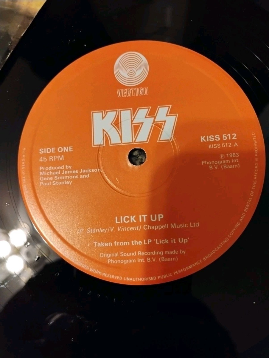 Kiss – Lick It Up Single Vinyl Record B Side Not For The Innocent