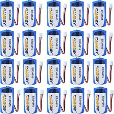 Brand New 20PCS ER34615 1900mAh D Size Non-Rechargeable Battery with White Plug