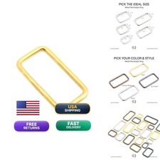 CRAFTMEMORE Metal Rectangle Buckle Ring Fits 1-1/4", 1-1/2" Strap Heavy Duty