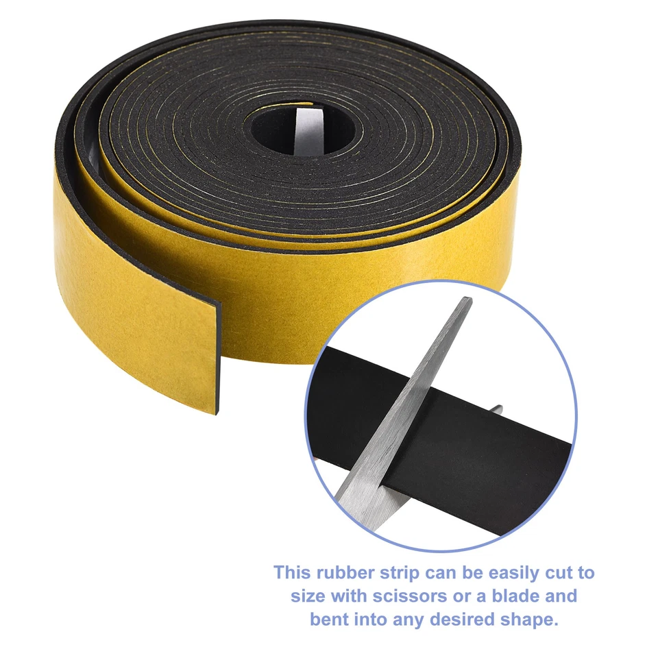 Adesivo Neoprene Gomma Strisce Foglio 1" Largox118" Lungox0,06" Spessa 1pz - Immagine 4 di 4