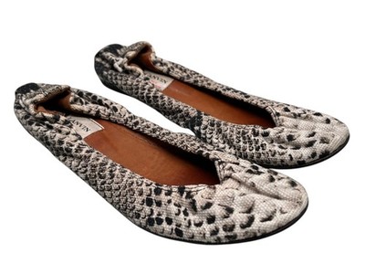 Lanvin- Snakeskin Print Ballet flats SIZE 6 Slipper Classic Ballerina