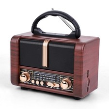 Retro Portable Radio AM FM SW 3 Band,USB Charging, Shortwave Radio with Bluet...