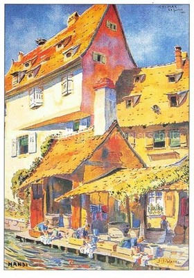 Hansi Waltz J J artist card Alsace Alsace Alsaciennes plein effort 