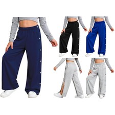 Kids Boys Girls Sweatpants Surgery Button Pants Athletic Trousers Loose Fit