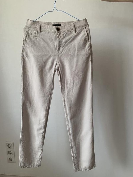 Women Armani Exchange Trousers Beige Linen 38 / M