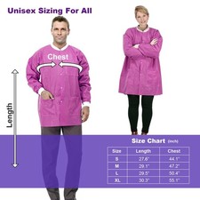Disposable Lab Jackets Durable SMS Multiple Layers 45G Hip Length with Pockets