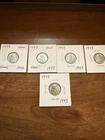 1943 Philadelphia Mint Steel Lincoln Cent Lot Of 5 🔥