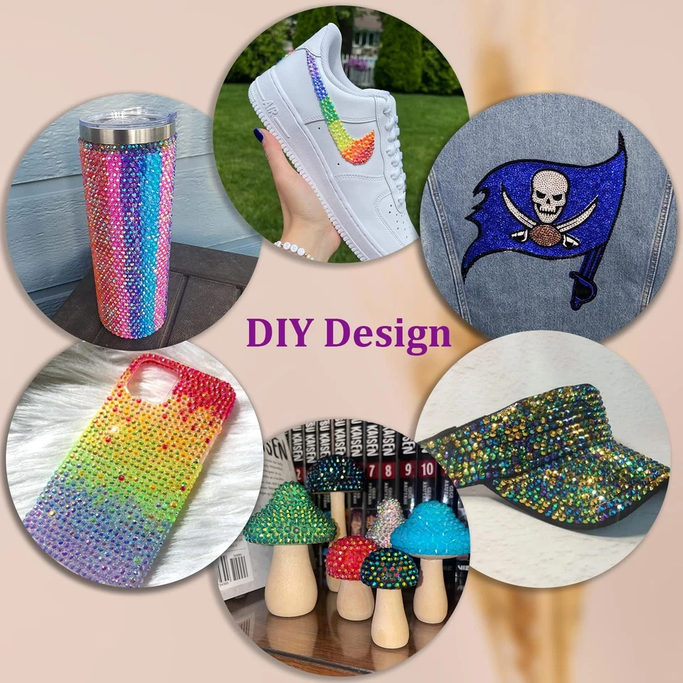 30000 piezas de diamantes de imitación de gelatina de resina para deslumbrantes gemas planas de 3 mm de colores mezclados para Foto 4 de 4