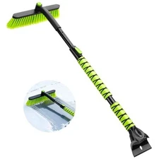 44" Ice Scraper and Snow Brush for Car Windshield Window, Extendable Snow Green