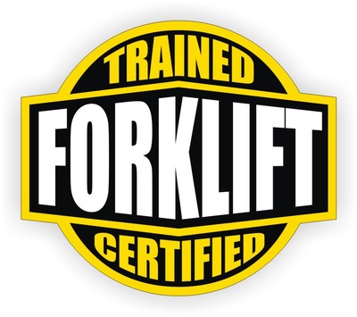 3pcs Forklift Trained & Certified Hard Hat Decals Helmet Stickers Tow Motor