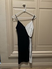 Fashion Nova Half Black/half White Dress Great Condition, Size Small 