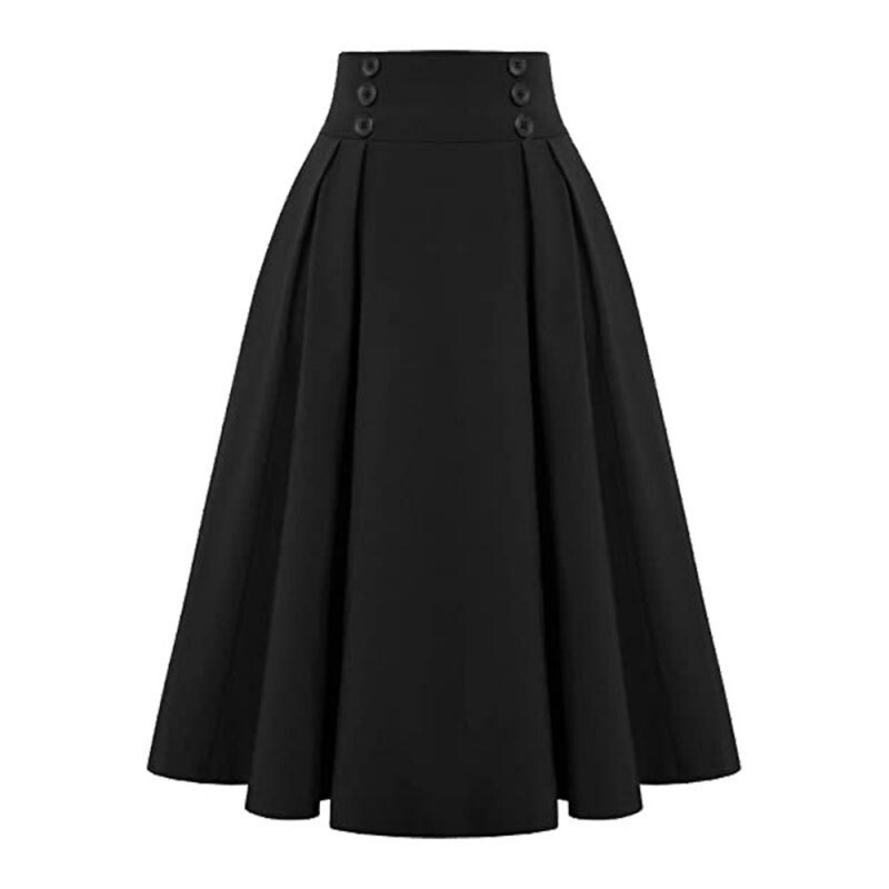 Jupe Longue Noire Mitsouki Taille 38 - Made In France - Occasion Très Bon État