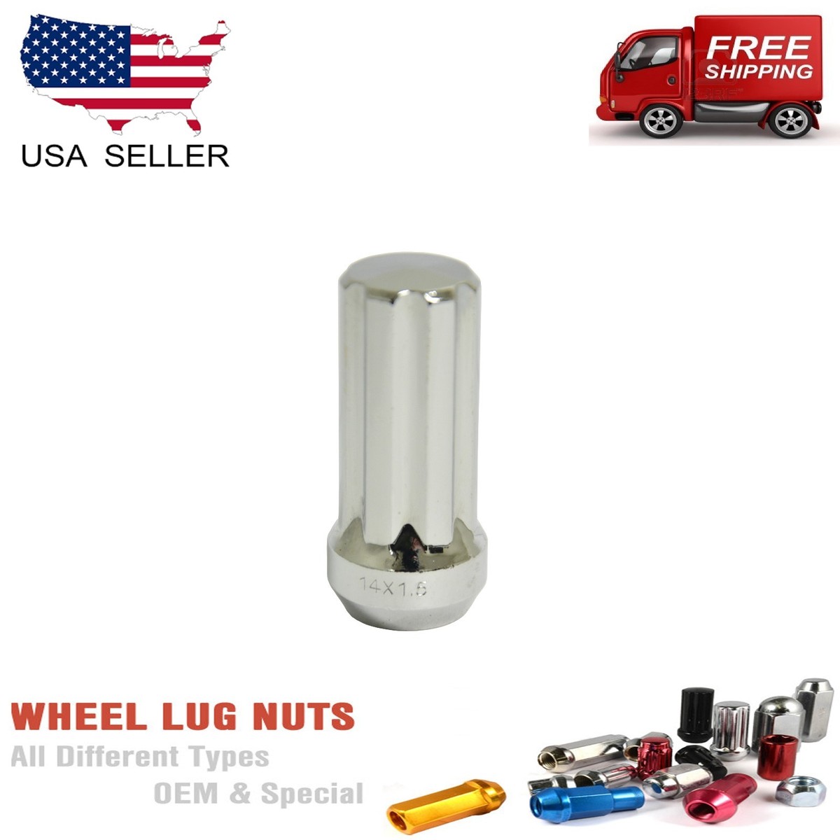 24-Piece Red Spline Tuner Lug Nut Set W/ Key - 14x1.5 For Chevy Silverado 2500/3500 HD & GMC