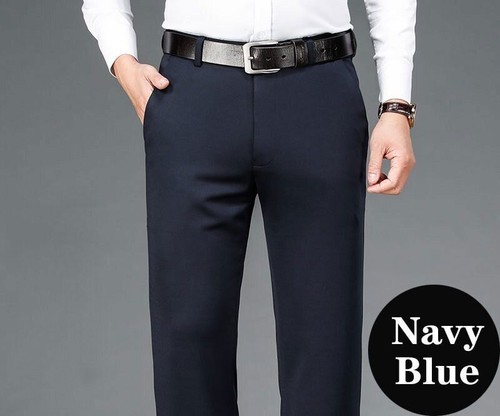 Hombres Pantalones de Negocios Elastizados Formales Pantalones Elegantes Trajes Pantalones Informales Pantalones - Imagen 28 de 29
