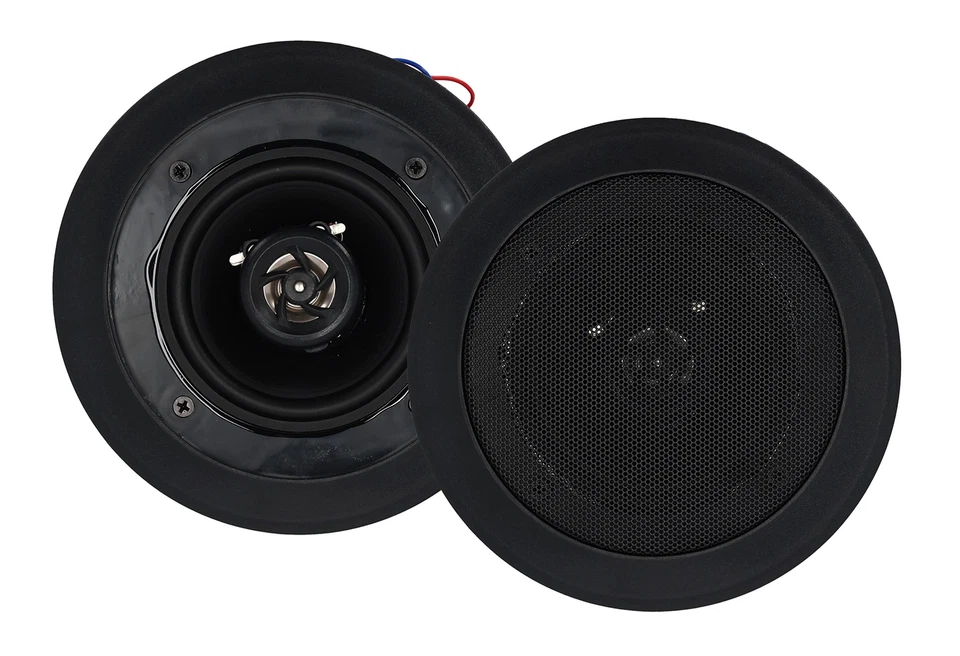 2) Rockville CC4T Black 4" Commercial 70v Ceiling Speakers For Restaurant