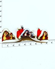Handmade Hair Bows - Holiday - Christmas - Chip and Dale - Barrette 1