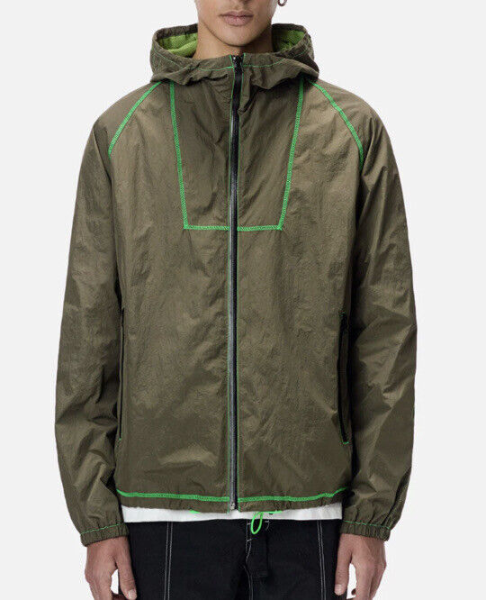 NWT John Elliott Mens HIGH SHRUNK NYLON FULLZIP Jacket Olive NWT John Elliott Mens HIGH SHRUNK NYLON FULLZIP Jacket Olive