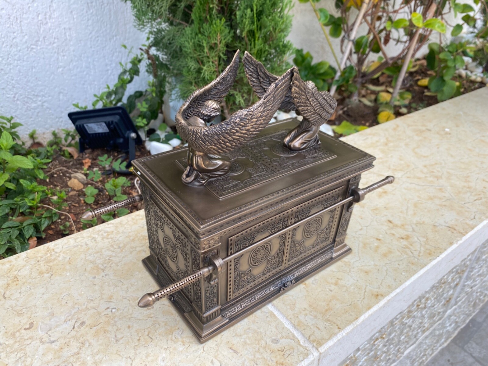 Veronese Design,Bronze Figurine Religious The Ark of Covenant trinket box Statue