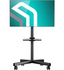 ONKRON Mobile TV Stand on Wheels for 23-60", up to 40 kg, TS1137-B Black 