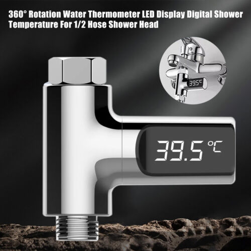 NEU Digitales Duschtemperatur-Wasserthermometer mit LED-Anzeige Echtzeit-Monitor - Bild 18 von 19