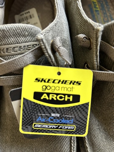 Zapatos sin cordones de lona Skechers Melson-Raymon para hombre talla 8 66387/KHK NUEVOS EN CAJA - Imagen 8 de 13