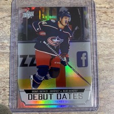 COLE SILLINGER 2022-23 UD SERIES 1 HOCKEY DEBUT DATES NHL COLUMBUS BLUE JACKETS