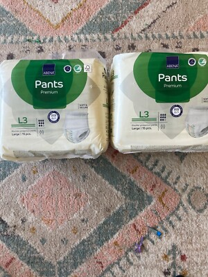 Abena Pants (2 Packs 30 Ct Total) Premium Protective Underwear Size L3 Large