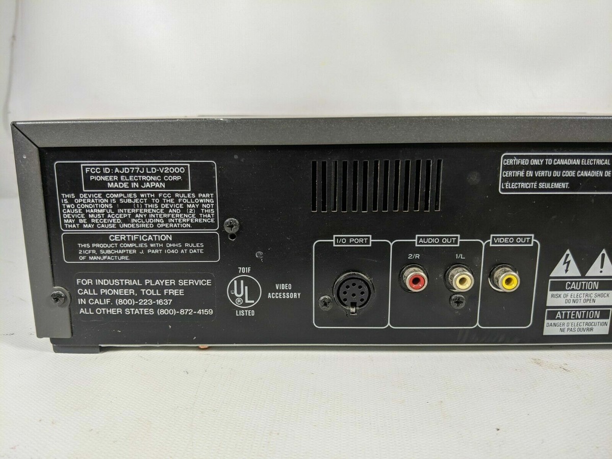 Vintage Pioneer Laser disc Player LD-V2000 - Tested and Works | eBay