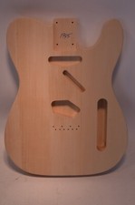 Unfinished T Style Electric Guitar Body Solid Basswood Made in USA