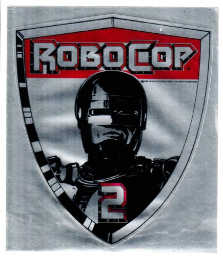 Robocop 2 Movie Shield and Face Logo Promo Sticker 1990 NEW UNUSED - 第 1/1 張圖片