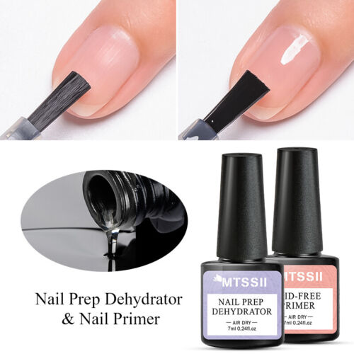 MTSSII 2Bottles Nail Prep Dehydrator And Nail-Primer Set Long Lasting Air Dry - Picture 1 of 12