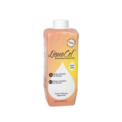 LiquaCel Oral Supplement Peach Mango 32 oz Bottle