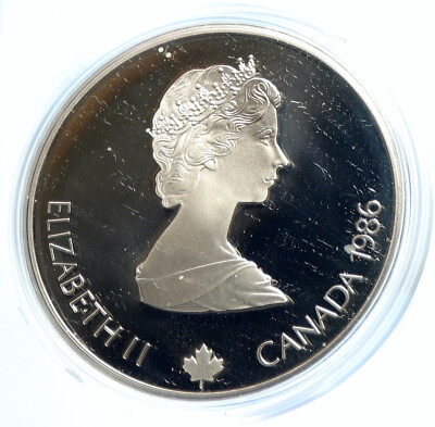 1986 CANADA 1988 CALGARY OLYMPICS CrossC Skiing Proof Silver $20