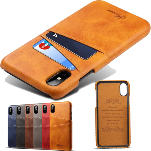 Original Slim Card Wallet Purse Leather Case Cover For iPhone 15 14,Samsung S23+ - Picture 1 of 25