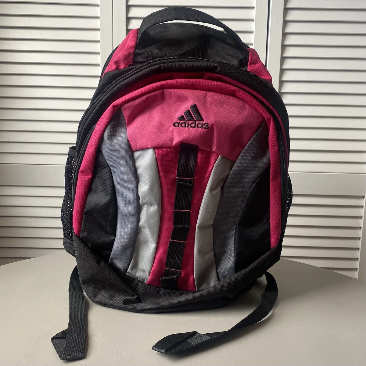 dark pink adidas backpack