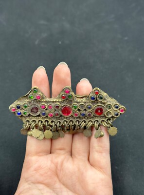 ANTIQUE OLD BRASS KOCHI HAIR LIPT WITH OLD GLASS | eBay