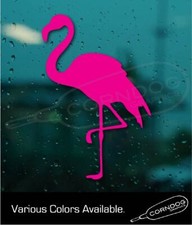 Pink Flamingo Various Sizes Vinyl Sticker Decal Miami Bird Beach Island