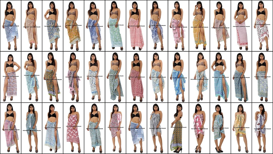 Menge Von 30 Großhandel Pereo Kleid Sarong Retro Boho Modisch Schals Baumwolle - Bild 2 von 4