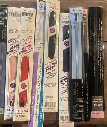 Vintage Lot 31 Polyester Zippers All Purpose Sewing Multicolor Crafts NEW! - Picture 6 of 7