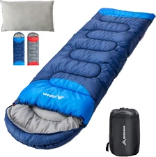 Sleeping Bag with Pillow - 4 Season Backpacking Sleeping Bag Lightweight Waterpr