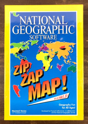 National Geographic Software Zip Zap Map! World Macintosh Mac 1994 New ...
