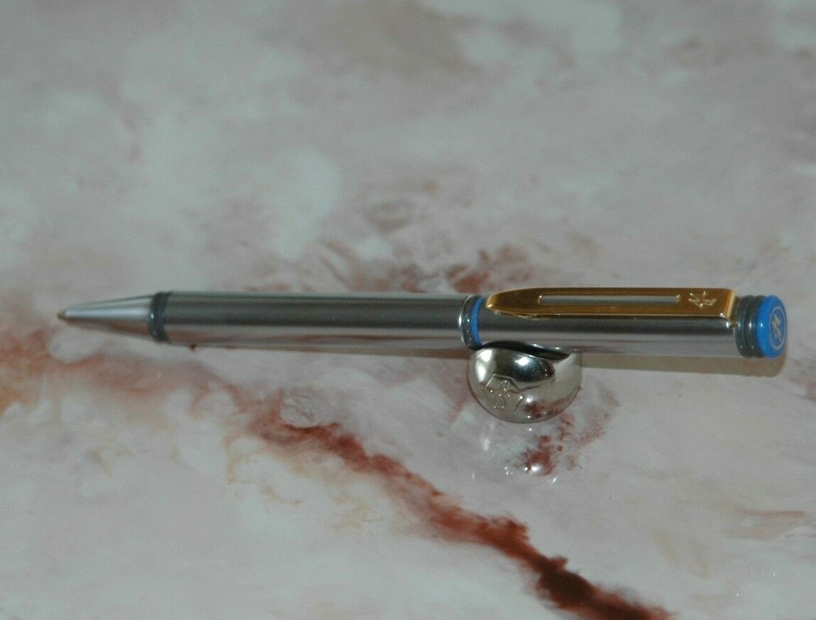 Stylo Bille/roller Waterman Forum Astria Argenté - Vintage Rare, Neuf De Stock Avec Recharge