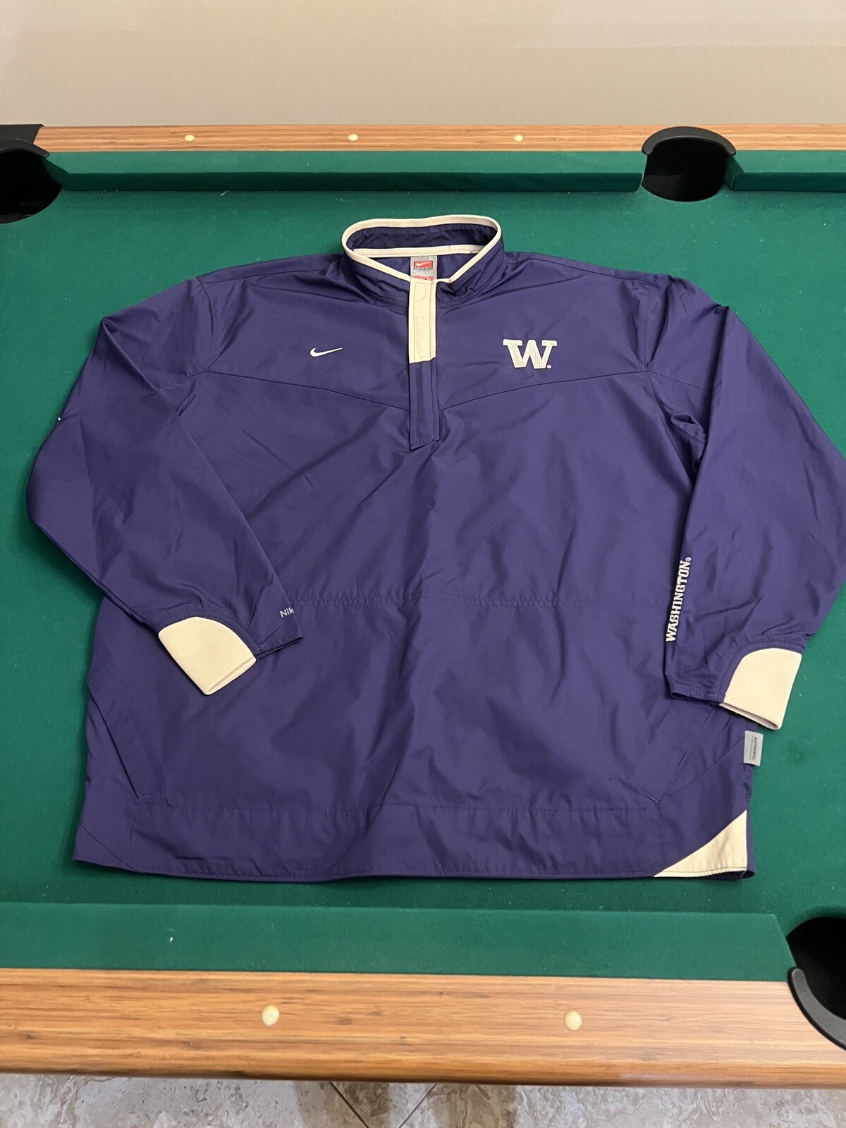 SACAI X NIKE Vintage Washington Huskies Giacca Uomo Grande Viola Nike Team Fit Storm Pullover