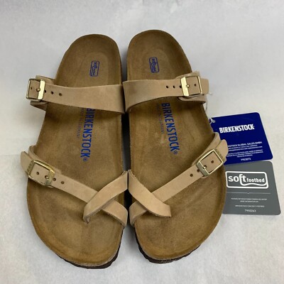 Buy Birkenstock New w/ Box Mayari Sandcastle Nubuck Soft Footbed
