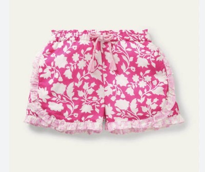 NWT Boden Hotchpotch Frill Shorts, Very Berry Silouette Paisley in Pink 6