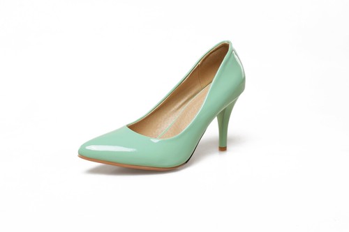 Zapatos de tacón alto de aguja de charol para mujer 4 colores - Imagen 22 de 28