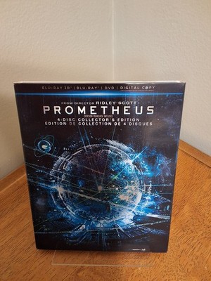 Prometheus Blu-Ray 3D + Blu-Ray + DVD + Digital Copy (2012) With Slip Cover