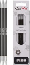 KnitPro ::Karbonz Double Pointed Needles:: 3 US 6 in / 3.25 mm 15 cm